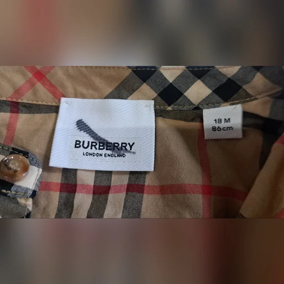 Burberry Baby One Piece Full Jumpsuit Bodysuit Iconic Nova Check Size 18M 65cm - Picture 2 of 12